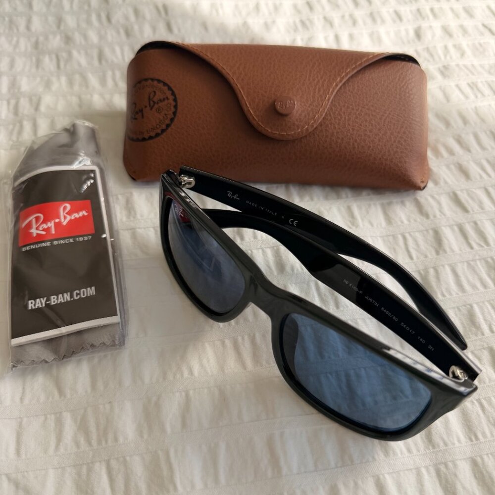 Ray-Ban Justin Classic sunglasses in Green Metallic  NWOT - Picture 12 of 13